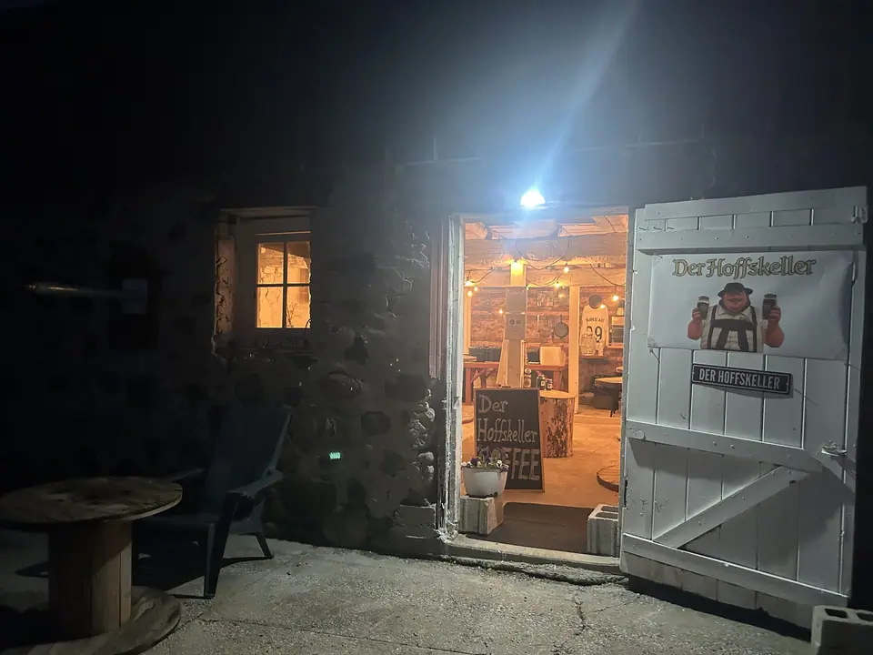 hoffskeller front door night