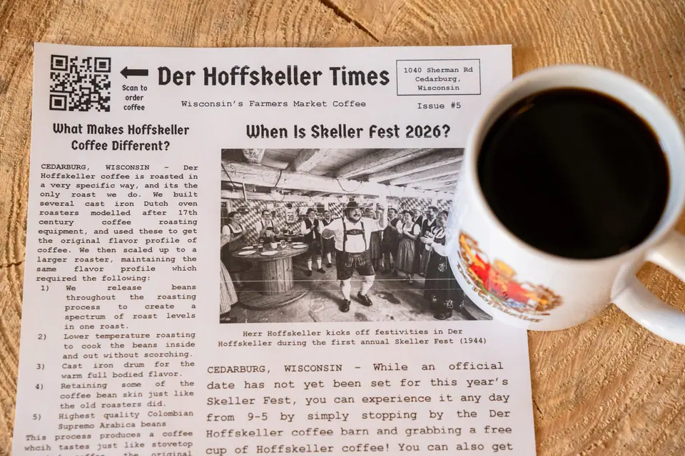 coffee mug on der hoffskeller times